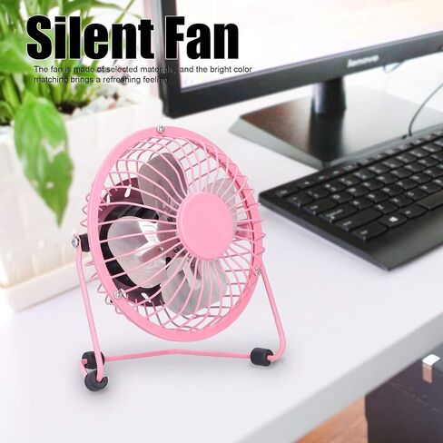 Tyenaza Portable Table Fans, Small Personal Desktop Fan USB Portable Silent Camping Fan for Home Office(Pink) in Saudi Arabia