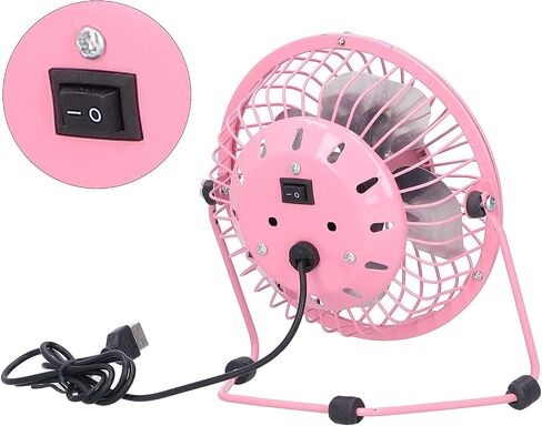 Tyenaza Portable Table Fans, Small Personal Desktop Fan USB Portable Silent Camping Fan for Home Office(Pink) in Saudi Arabia