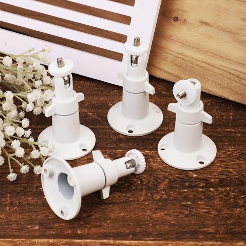 4 Pack Security Camera Wall Mount for Arlo Pro 2/3/4/5, Arlo Ultra/Ultra 2, Arlo Go, Adjustable Indoor/Outdoor Mount Bracket Compatible with Standard 1/4" Threaded Hole, for Ring Stick Up Cam Battery in Saudi Arabia