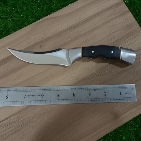 سكين MAZEDAZE Buck Hunting Premium ذو ​​الشفرة الثابتة - سكاكين سلخ متينة بطول 8 بوصات | سكاكين الصيد ذات الحواف الحادة | سكين صيد كامل تانغ مع غمد جلدي فاخر | سكاكين مطاردة بمقبض مريح للصيد والتخييم والمشي لمسافات طويلة in Kuwait