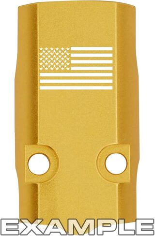 لوحة غطاء بصرية NDZ Performance RMR لـ Smith & Wesson M&P Shield Plus 9 مم - ألومنيوم مؤكسد، منقوش بالليزر - اختر التصميم in Kuwait