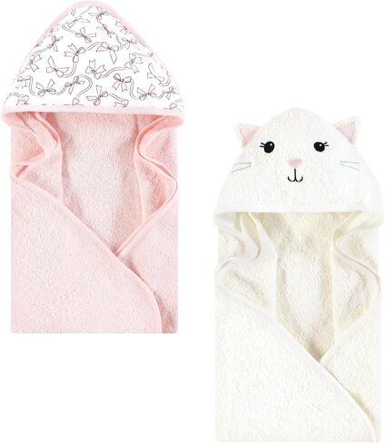 Hudson Baby Unisex Baby Cotton Animal Face Hooded Towel, Leopard, One Size in Kuwait