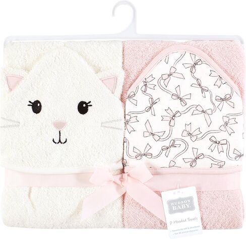 Hudson Baby Unisex Baby Cotton Animal Face Hooded Towel, Leopard, One Size in Kuwait