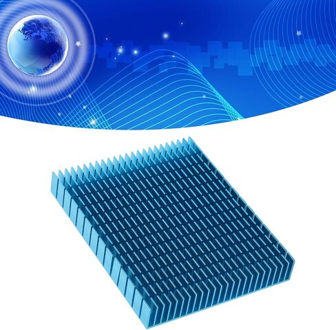 Aluminum Heat Sink CPU Cooler 5.91 x 4.72 x 0.79in with Anodized Surface for PCB Power Amplifier Efficient Cooling (Black) in Saudi Arabia