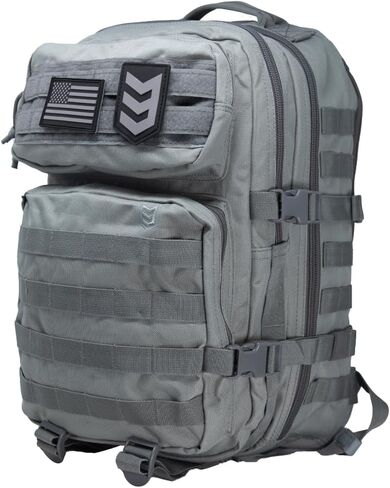3VGEAR Velox II Quick Action Tactical Backpack - 27L Capacity Bag with 4 Compartments, MOLLE Webbing, Hydration Compatible, Laptop Sleeve and Compression Straps - Large Tactical Backpack - Olive Drab in Saudi Arabia
