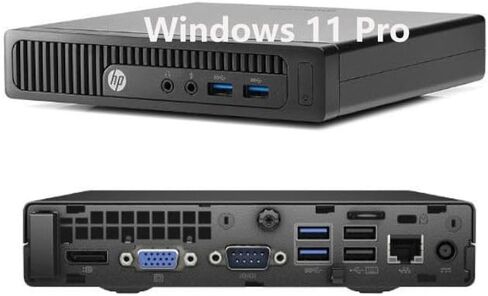 كمبيوتر مكتبي صغير HP Prodesk 600 G2، Intel i3-6100 3.7 جيجا هرتز، ذاكرة الوصول العشوائي DDR4 سعة 8 جيجا بايت، SSD 256 جيجا بايت، لوحة مفاتيح وماوس، واي فاي USB، Windows 11 Pro (متجدد) in Saudi Arabia