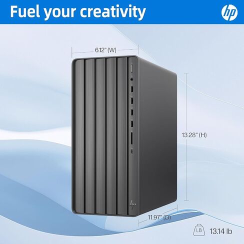 HP Desktop Computers Tower PC, 20-core Intel Core i7-14700(Beat i9-11900K), 32GB DDR4, 1TB PCIe SSD, Type-C, HDMI, VGA, Bluetooth, WiFi6, Keyboard and Mouse, Windows 11 Pro, Black in Kuwait