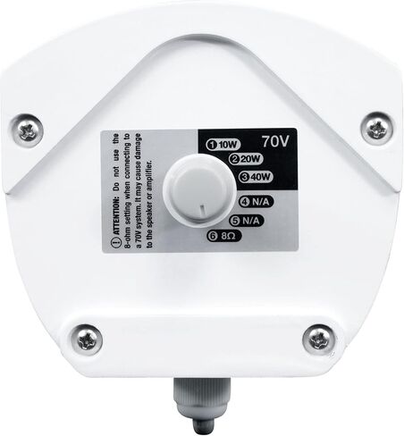 Rockville Wet Array 4 أبيض 70 فولت 60 وات مكبر صوت عمود دوار تجاري مثبت على الحائط، تصميم مصفوفة خط ثنائي الاتجاه، مقاوم للماء IP55، للاستخدام الداخلي/الخارجي للمطاعم والكنائس والقاعات (عنصران) in Saudi Arabia