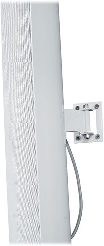 Rockville Wet Array 4 أبيض 70 فولت 60 وات مكبر صوت عمود دوار تجاري مثبت على الحائط، تصميم مصفوفة خط ثنائي الاتجاه، مقاوم للماء IP55، للاستخدام الداخلي/الخارجي للمطاعم والكنائس والقاعات (عنصران) in Saudi Arabia