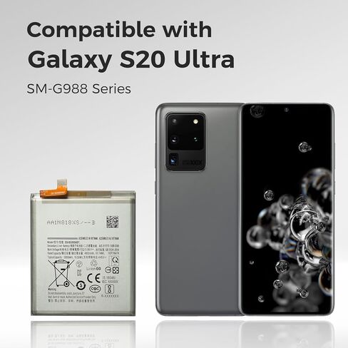بطارية EB-BG988ABY متوافقة مع هاتف Galaxy S20 Ultra SM-G988U/U1/W/F/N، وتتضمن مجموعة أدوات وتعليمات in Kuwait