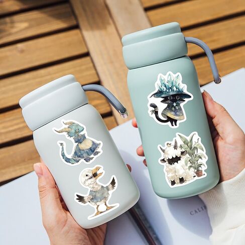 50 Pcs Fantasy Cryptid Stickers Pack - Cute Waterproof Vinyl Fairy Tale Monster Decals for Scrapbook, Journal, Laptop, Water Bottle, DIY Crafts, Planner & Gift in Kuwait