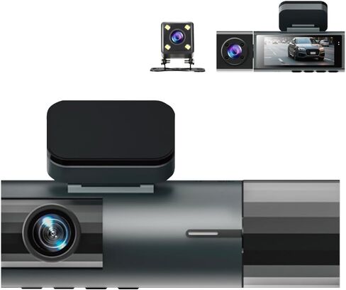 Generic 1080P Triple Dash Cam Front and Rear and Cabin Recording, 2.0" IPS Screen Car Accessories, G-Sensor, Night Vision Loop Recording, Motion Detection, Heatproof, Electronics Max 64GB Support in Saudi Arabia