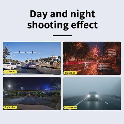 Generic 1080P Triple Dash Cam Front and Rear and Cabin Recording, 2.0" IPS Screen Car Accessories, G-Sensor, Night Vision Loop Recording, Motion Detection, Heatproof, Electronics Max 64GB Support in Saudi Arabia