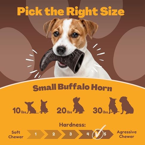 WhiteTail Naturals - Water Buffalo Horns for Dogs (2 Pack Large) All-Natural Buffalo Horn Dog Bone - Long Lasting Chew Toy for Aggressive Chewers and Teething Puppies in Kuwait