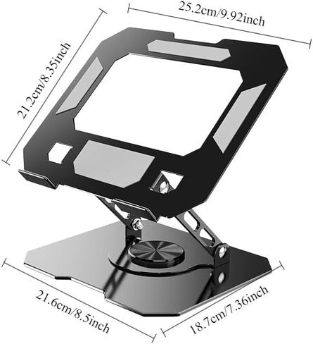 Adjustable Laptop Stand for Desk - 360° Rotating Ergonomic Laptop Riser, Foldable Portable Computer Stand Fits MacBook Air/Pro 10-16 Inchoffice Desk Accessories in Saudi Arabia