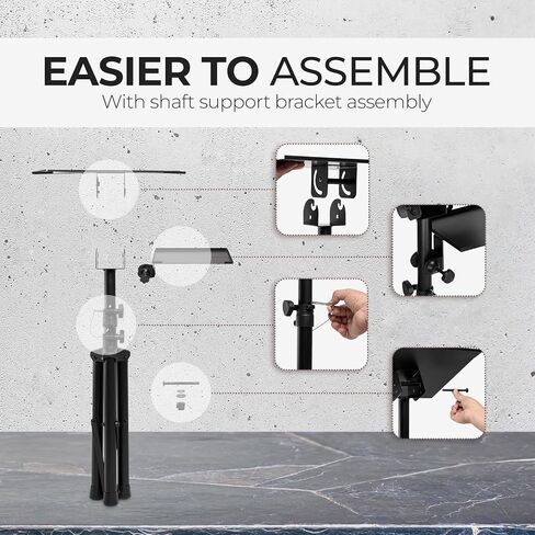 Flashpoint Projector Laptop Tripod Stand, Adjustable FoldableHeight, DJ Gear Holder, Perfect for Office, Home, Stage, Studio Equipment in Saudi Arabia