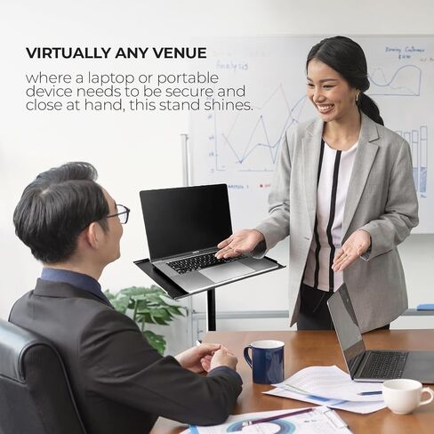 Flashpoint Projector Laptop Tripod Stand, Adjustable FoldableHeight, DJ Gear Holder, Perfect for Office, Home, Stage, Studio Equipment in Saudi Arabia