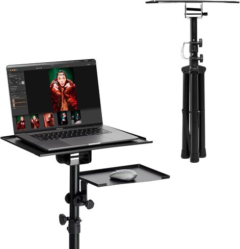Flashpoint Projector Laptop Tripod Stand, Adjustable FoldableHeight, DJ Gear Holder, Perfect for Office, Home, Stage, Studio Equipment in Saudi Arabia