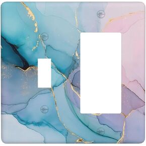 Blue Sea, Blue Sky And Sandy Beach Pattern Double Toggle Wall Plate Switch Decorative Panel Electrical Socket Plate Suitable For Bathroom Kitchen Living Room Bedroom in Saudi Arabia