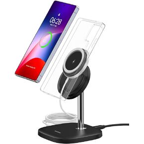 Magnetic Charger Stand for Samsung S25/S24/S23/S22/Z Flip7/Z Flod7 & iPhone Air/17/16/15/14/13/12, Detachable Wireless Charging Station Compatible with MagSafe, SwanScout 506SM in Saudi Arabia