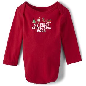 The Children's Place Baby Long Sleeve 100% Cotton Onesie Bodysuits, My First Valentine's Day, 12-18 Months in Kuwait