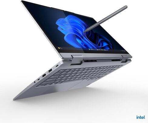 Lenovo ThinkBook 14 2-in-1 Gen 5 2025 AI PC مع Intel Core 5 225U، شاشة لمس 14 بوصة 100% sRGB، ذاكرة وصول عشوائي 16 جيجابايت، 512 جيجابايت SSD، قلم يوجا، Win 11 Pro، ضمان لمدة عام في الموقع، إضاءة خلفية، بصمة الإصبع، Thunderbolt 4 in Kuwait