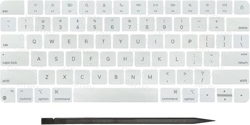 لوحة مفاتيح بديلة مجموعة كاملة من أغطية المفاتيح وأغطية المفاتيح لـ iMac 24 بوصة لوحة المفاتيح السحرية A2438 A2439 A2449 A2450 A3118 A3203 2021-2024 Year in Saudi Arabia