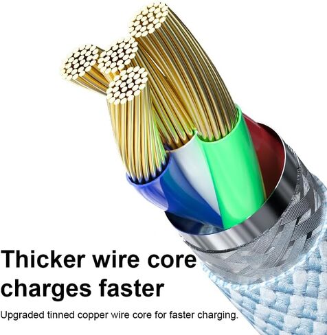 PD 20W Charger Cable, Nylon Braided Cord, Fast Charging Cable for iPhone 14/13/12/11/XS/XR/X/8/iPad, Sky Blue, 6.6FT in Saudi Arabia