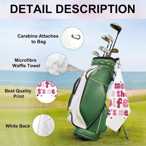 3 Pcs Funny Golf Towel 16x24 Inch, Funny Quotes Waffle Weave Decorative Golf Towel with Clip, Golfclub Gifts for Men Women Birthday Gift for Husband Dad Golfball Fan Retirement Present-1 in Saudi Arabia