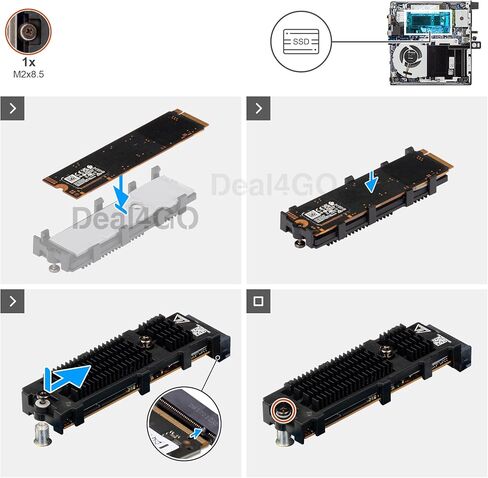 Deal4GO M.2 2280 SSD Thermal Heat-Sink Pad NPD44 0NPD44 Replacement for Dell Pro Micro QCM1250 QCM1255 QBM1250 FCM2250 MFF Desktop in Saudi Arabia