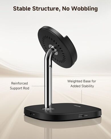 Magnetic Charger Stand for Samsung S25/S24/S23/S22/Z Flip7/Z Flod7 & iPhone Air/17/16/15/14/13/12, Detachable Wireless Charging Station Compatible with MagSafe, SwanScout 506SM in Saudi Arabia