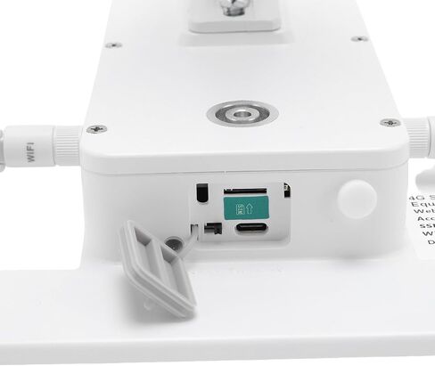 Dpofirs Solar Driven 4G LTE Modem, SIM Card Slot 300 Mbit/S Solar WiFi Modem for Camping in Saudi Arabia