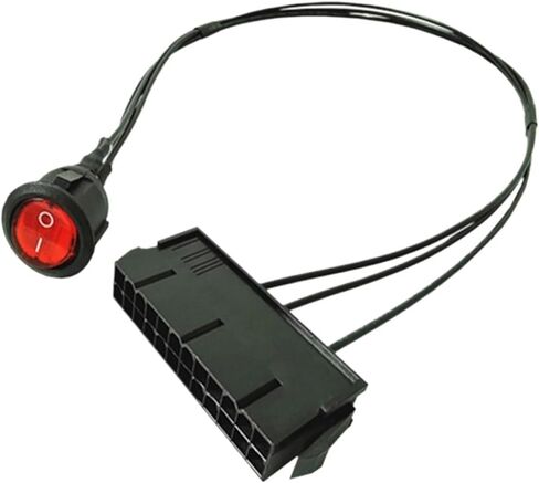54 سنتيمتر كابل النحاس القصدير سلك 24 دبوس أنثى ATX PSU الكمبيوتر امدادات الطاقة كاتب اختبار بدء مع تشغيل/إيقاف التبديل in Saudi Arabia