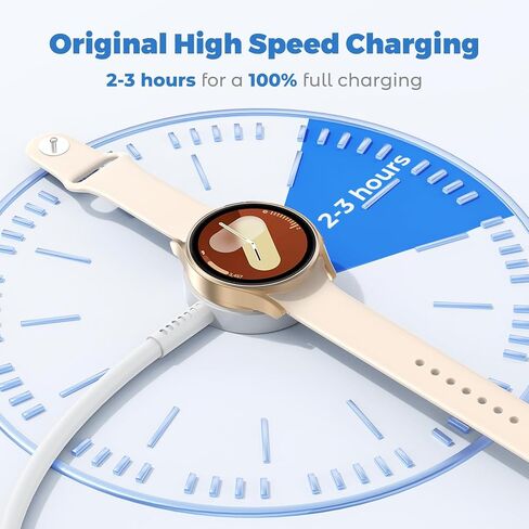 شاحن ساعة ذكية 2 في 1 6FT لساعة Samsung Galaxy Watch Ultra/8/7/6/5/4/3/Active 2/1 (Pro، Classic)& 45W USB-C شاحن فائق السرعة لهاتف Samsung Phone S25 S24 S23 S22، سلك كابل للساعات المغناطيسية in Kuwait