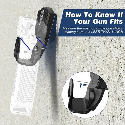 Gun Magnet Mount with Trigger Guard, Magnetic Car Gun Holster Hold up to 15LBS, Gun Magnet with Heightening Design Make it Easier to Get The Gun in Saudi Arabia