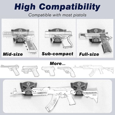 Gun Magnet Mount with Trigger Guard, Magnetic Car Gun Holster Hold up to 15LBS, Gun Magnet with Heightening Design Make it Easier to Get The Gun in Saudi Arabia