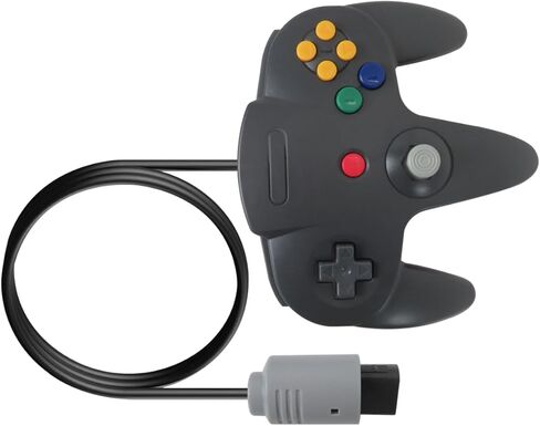 Qblahip 2-Pack Classic Controller for Nintendo 64, Retro Wired Remote Game Pad Joystick Controller for N64 System Video Console (Transparent Red and Transparent Blue) in Saudi Arabia