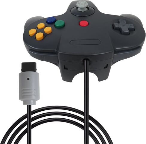 Qblahip 2-Pack Classic Controller for Nintendo 64, Retro Wired Remote Game Pad Joystick Controller for N64 System Video Console (Transparent Red and Transparent Blue) in Saudi Arabia