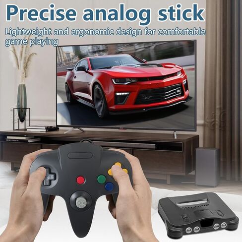 Qblahip 2-Pack Classic Controller for Nintendo 64, Retro Wired Remote Game Pad Joystick Controller for N64 System Video Console (Transparent Red and Transparent Blue) in Saudi Arabia