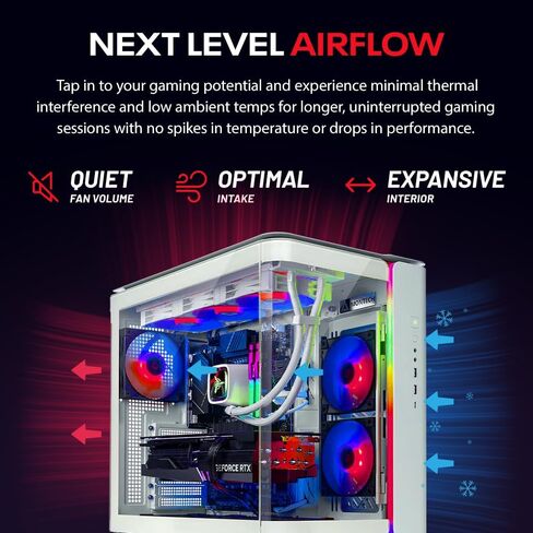 Skytech King 95 Gaming PC Desktop, Ryzen 7 9700X 3.8 GHz (5.5GHz Turbo Boost), NVIDIA RTX 5080 16GB GDDR7, 2TB Gen4 SSD, 32GB DDR5 RAM 6000 RGB, 850W Gold ATX 3.0 PSU, 360mm ARGB AIO, Wi-Fi, Win 11 in Saudi Arabia