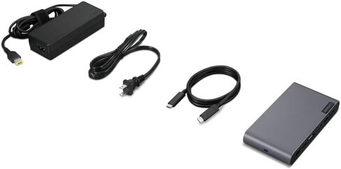 Lenovo Docking Station USB-C Universal Business Dock, Dual Display: Includes USB-C Cable + Power Adapter + Zoomspeed Display Port Cable + Zoomspeed HDMI Cable + AOM Cleaning Cloth in Saudi Arabia