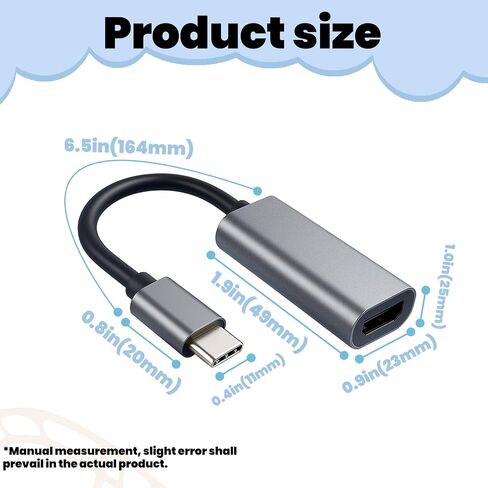 USB C to HDMI Adapter 4K - 4K HDMI to USB C Laptop Docking Stations for MacBook pro, USBC Dongle for TV/Projector in Saudi Arabia