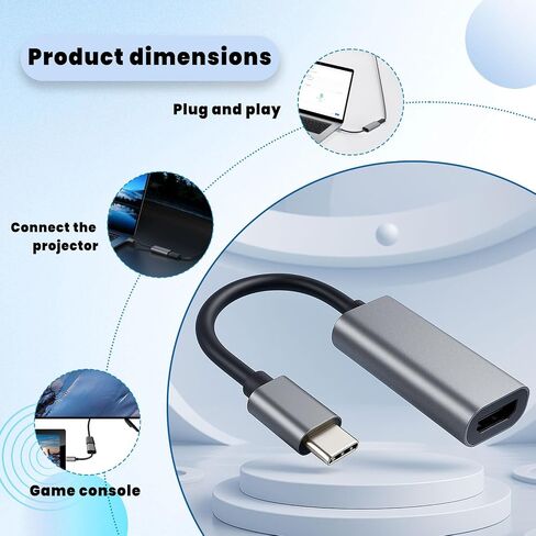 USB C to HDMI Adapter 4K - 4K HDMI to USB C Laptop Docking Stations for MacBook pro, USBC Dongle for TV/Projector in Saudi Arabia