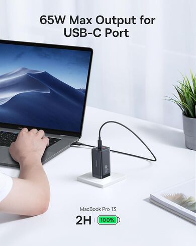 Steam Deck Dock, Baseus 6-in-1 Docking Station for Steam Deck & ROG Ally & Legion Go & USB C Charger, Baseus 65W USB C Wall Charger, 3 Ports Foldable GaN Charger, Fast Charger Block for iPhone in Saudi Arabia