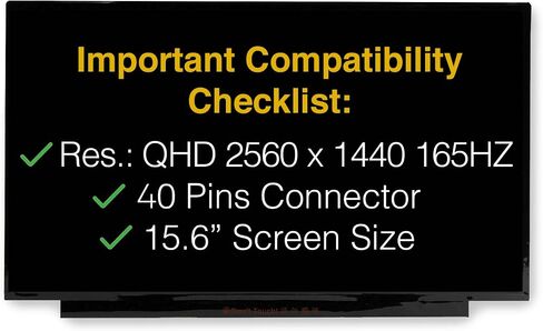 Replacement Screen for ASUS ROG Zephyrus G15 GA503R QHD 2560x1440 Matte LCD LED Display with Tools & Tape in Saudi Arabia
