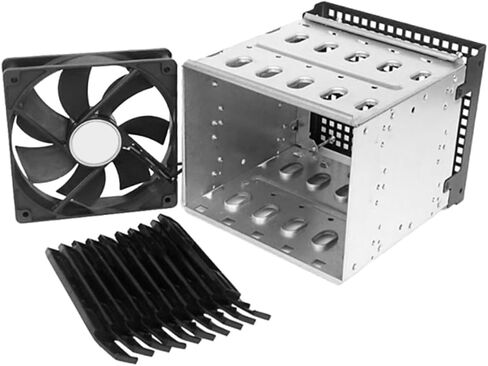 Uonlytech Hard Drive Bracket Cage with Cooling Fan Drive Mounting Kit for Case Optical Bay Conversion Heat Dissipation Hard Disk Tray Holder in Saudi Arabia