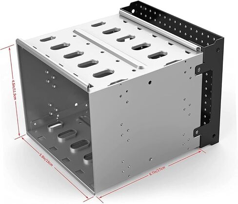 Uonlytech Hard Drive Bracket Cage with Cooling Fan Drive Mounting Kit for Case Optical Bay Conversion Heat Dissipation Hard Disk Tray Holder in Saudi Arabia