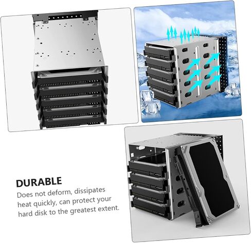 Uonlytech Hard Drive Bracket Cage with Cooling Fan Drive Mounting Kit for Case Optical Bay Conversion Heat Dissipation Hard Disk Tray Holder in Saudi Arabia