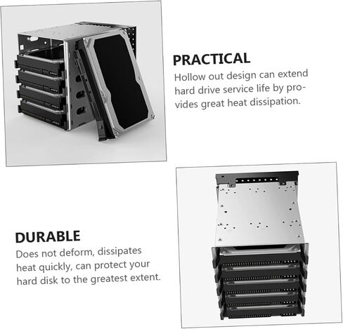 Uonlytech Hard Drive Bracket Cage with Cooling Fan Drive Mounting Kit for Case Optical Bay Conversion Heat Dissipation Hard Disk Tray Holder in Saudi Arabia