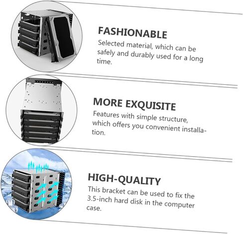 Uonlytech Hard Drive Bracket Cage with Cooling Fan Drive Mounting Kit for Case Optical Bay Conversion Heat Dissipation Hard Disk Tray Holder in Saudi Arabia